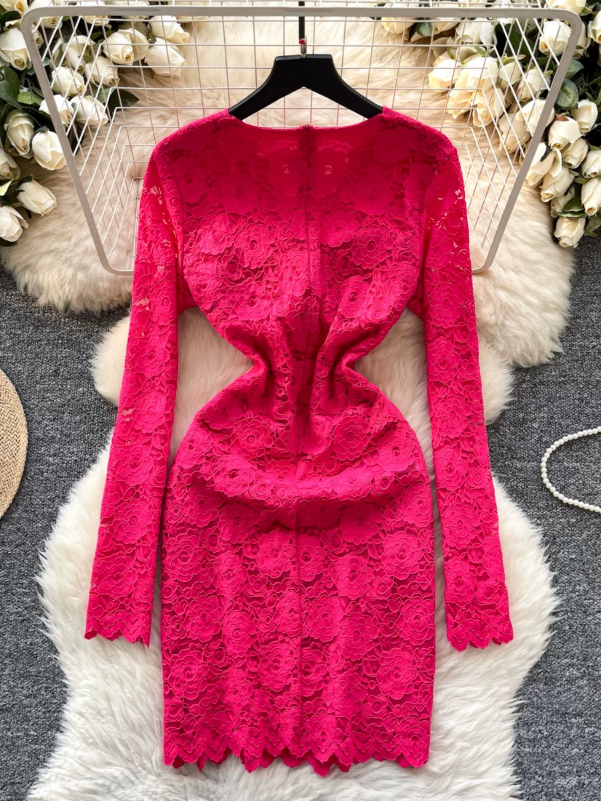 She stands out lace dress FBC428 images